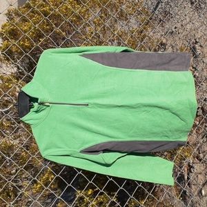 Champion Green & Grey Partial Zip Jacket, Size L